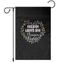 Holiday Lights And Human Rights Christmas Activism Garden Flag - Wonder Print Shop