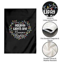 Holiday Lights And Human Rights Christmas Activism Garden Flag - Wonder Print Shop