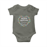 Holiday Lights And Human Rights Christmas Activism Baby Onesie - Wonder Print Shop