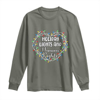 Holiday Lights And Human Rights Christmas Activism Long Sleeve Shirt - Wonder Print Shop