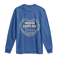 Holiday Lights And Human Rights Christmas Activism Long Sleeve Shirt - Wonder Print Shop