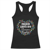 Holiday Lights And Human Rights Christmas Activism Racerback Tank Top - Wonder Print Shop