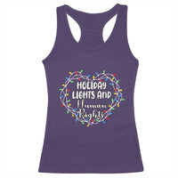 Holiday Lights And Human Rights Christmas Activism Racerback Tank Top - Wonder Print Shop