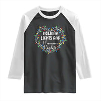 Holiday Lights And Human Rights Christmas Activism Raglan Shirt - Wonder Print Shop