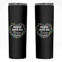 Holiday Lights And Human Rights Christmas Activism Skinny Tumbler - Wonder Print Shop