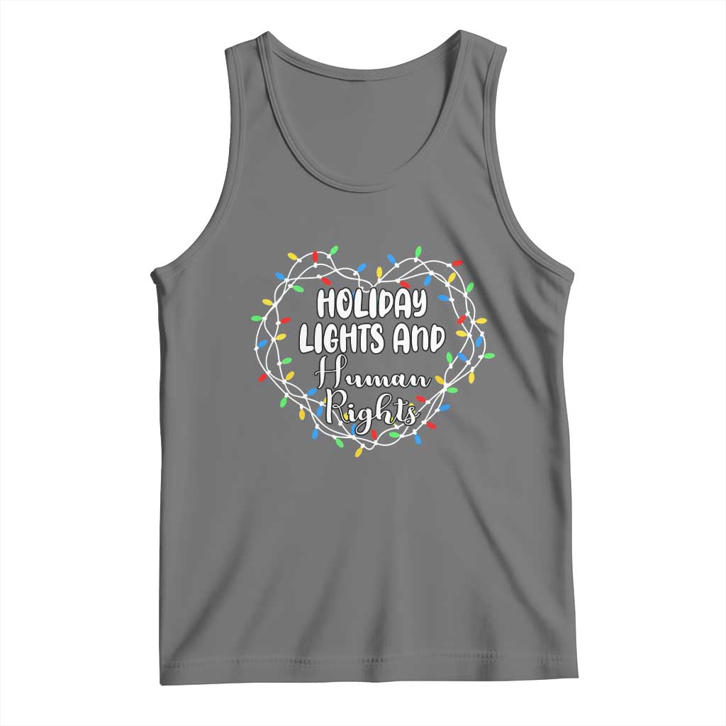 Holiday Lights And Human Rights Christmas Activism Tank Top - Wonder Print Shop
