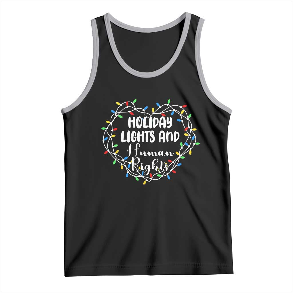 Holiday Lights And Human Rights Christmas Activism Tank Top - Wonder Print Shop