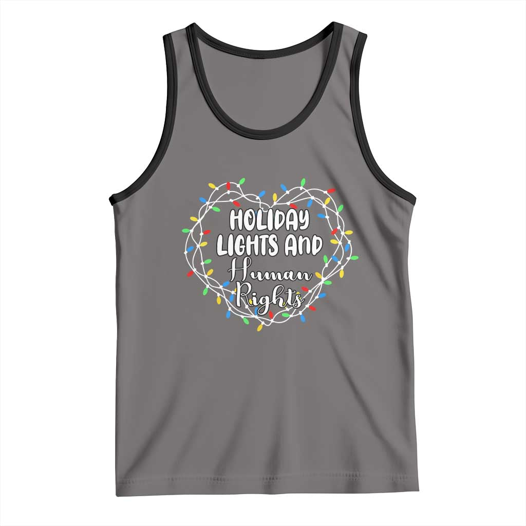 Holiday Lights And Human Rights Christmas Activism Tank Top - Wonder Print Shop