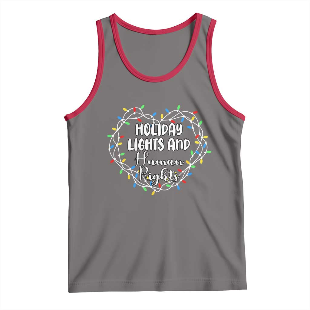 Holiday Lights And Human Rights Christmas Activism Tank Top - Wonder Print Shop