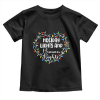 Holiday Lights And Human Rights Christmas Activism Toddler T Shirt - Wonder Print Shop