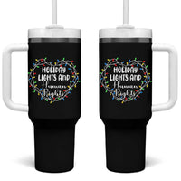 Holiday Lights And Human Rights Christmas Activism Tumbler With Handle - Wonder Print Shop