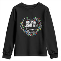 Holiday Lights And Human Rights Christmas Activism Youth Sweatshirt - Wonder Print Shop