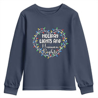 Holiday Lights And Human Rights Christmas Activism Youth Sweatshirt - Wonder Print Shop