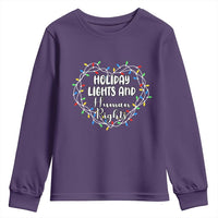 Holiday Lights And Human Rights Christmas Activism Youth Sweatshirt - Wonder Print Shop