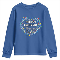 Holiday Lights And Human Rights Christmas Activism Youth Sweatshirt - Wonder Print Shop