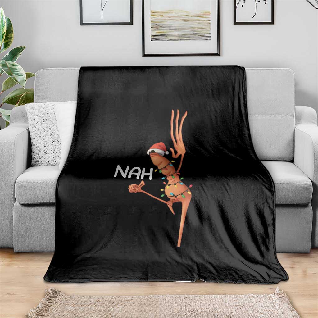 Funny Marcus The Worm Christmas Nah Throw Blanket - Wonder Print Shop