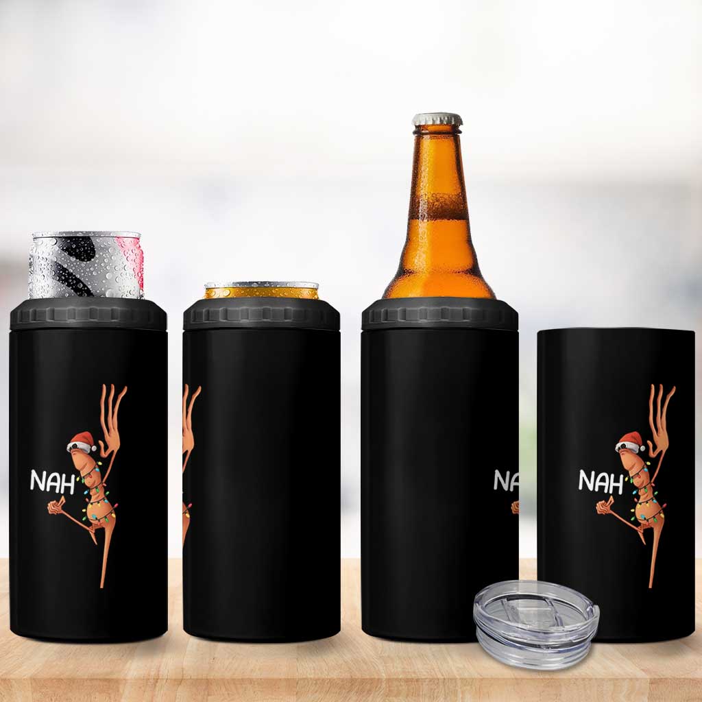 Funny Marcus The Worm Christmas Nah 4 in 1 Can Cooler Tumbler - Wonder Print Shop