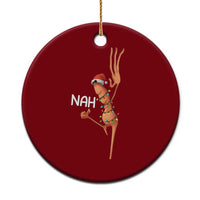 Funny Marcus The Worm Christmas Nah Ceramic Ornament - Wonder Print Shop