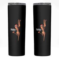 Funny Marcus The Worm Christmas Nah Skinny Tumbler - Wonder Print Shop