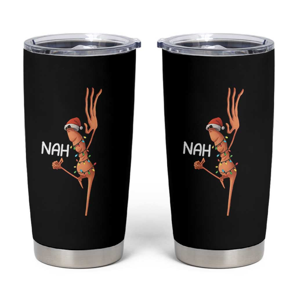 Funny Marcus The Worm Christmas Nah Tumbler Cup - Wonder Print Shop