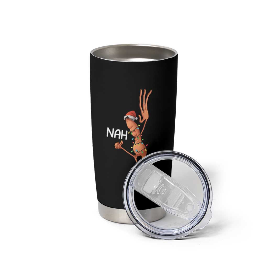Funny Marcus The Worm Christmas Nah Tumbler Cup - Wonder Print Shop