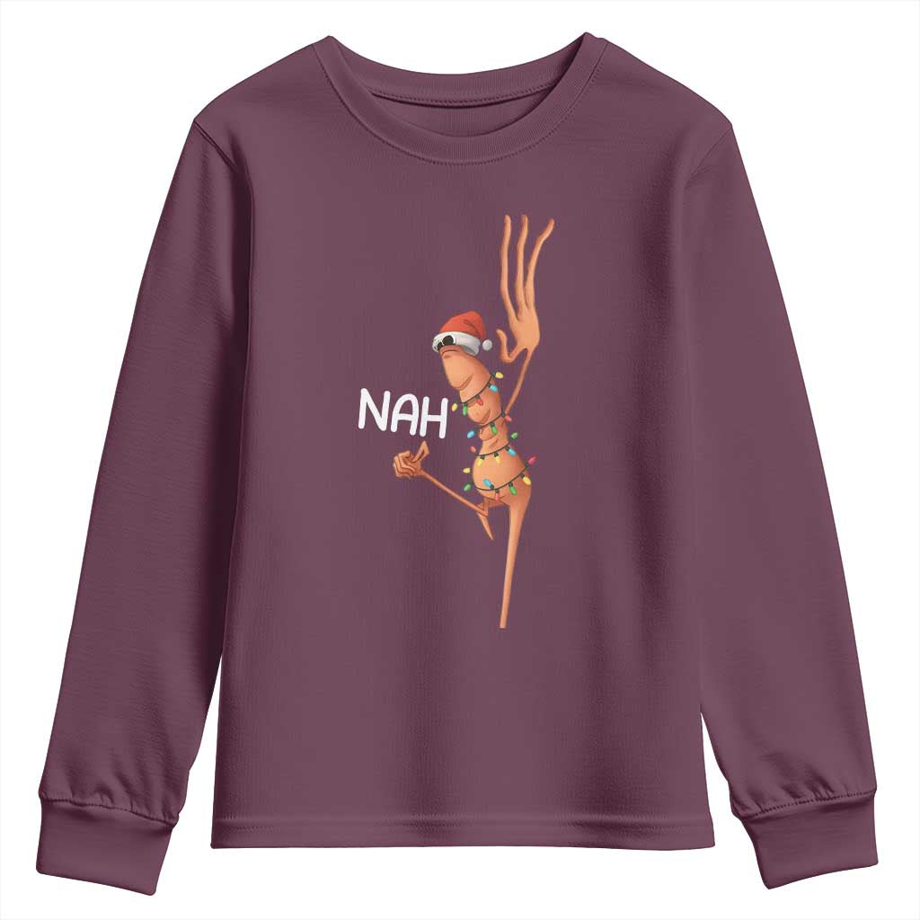 Funny Marcus The Worm Christmas Nah Youth Sweatshirt - Wonder Print Shop
