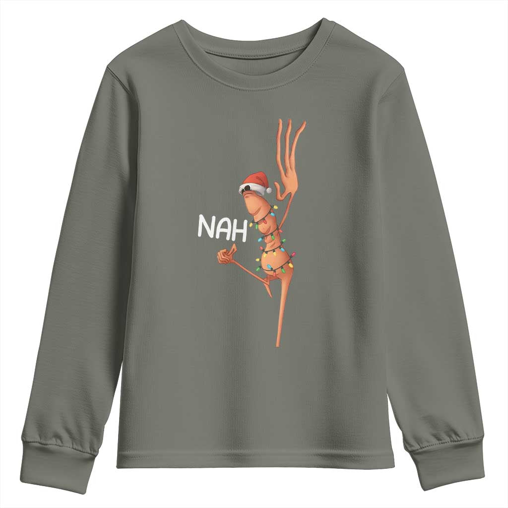 Funny Marcus The Worm Christmas Nah Youth Sweatshirt - Wonder Print Shop