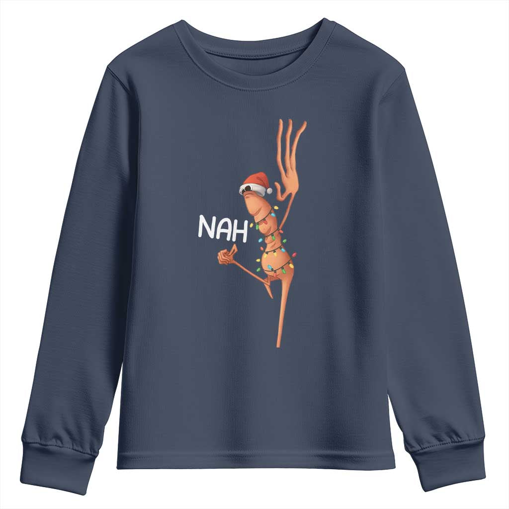 Funny Marcus The Worm Christmas Nah Youth Sweatshirt - Wonder Print Shop