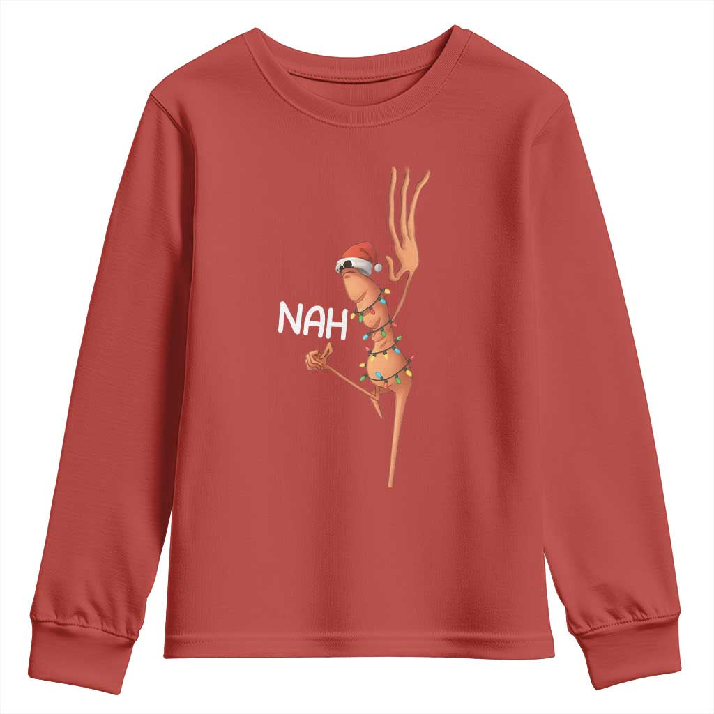 Funny Marcus The Worm Christmas Nah Youth Sweatshirt - Wonder Print Shop