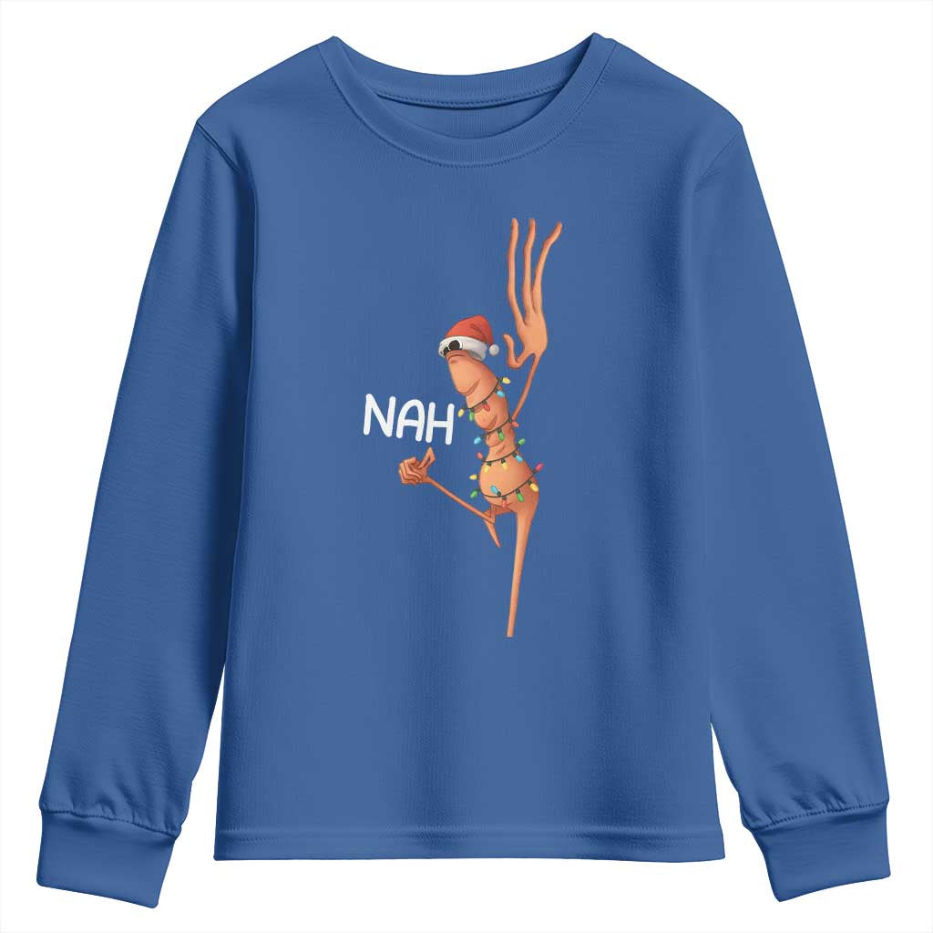 Funny Marcus The Worm Christmas Nah Youth Sweatshirt - Wonder Print Shop