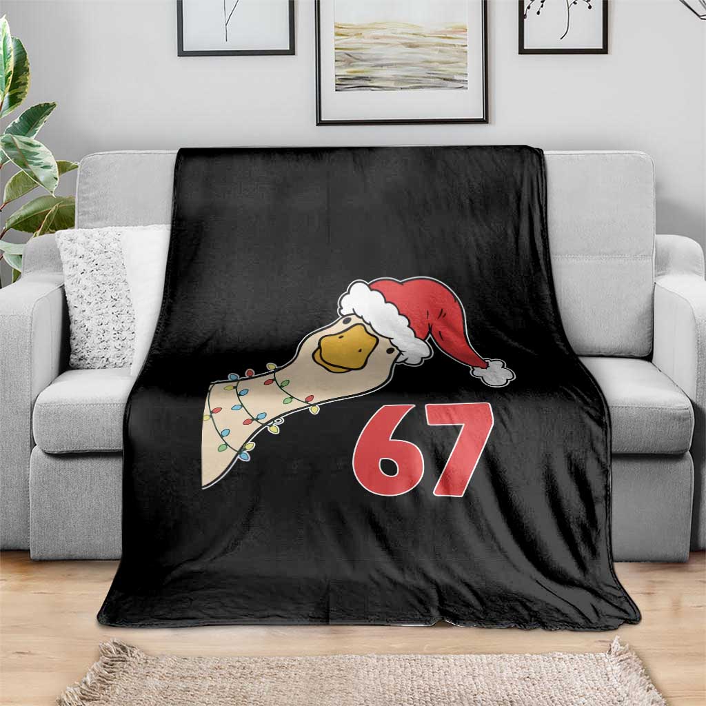 Funny Christmas Silly Goose 67 Meme Festive Holiday Throw Blanket - Wonder Print Shop
