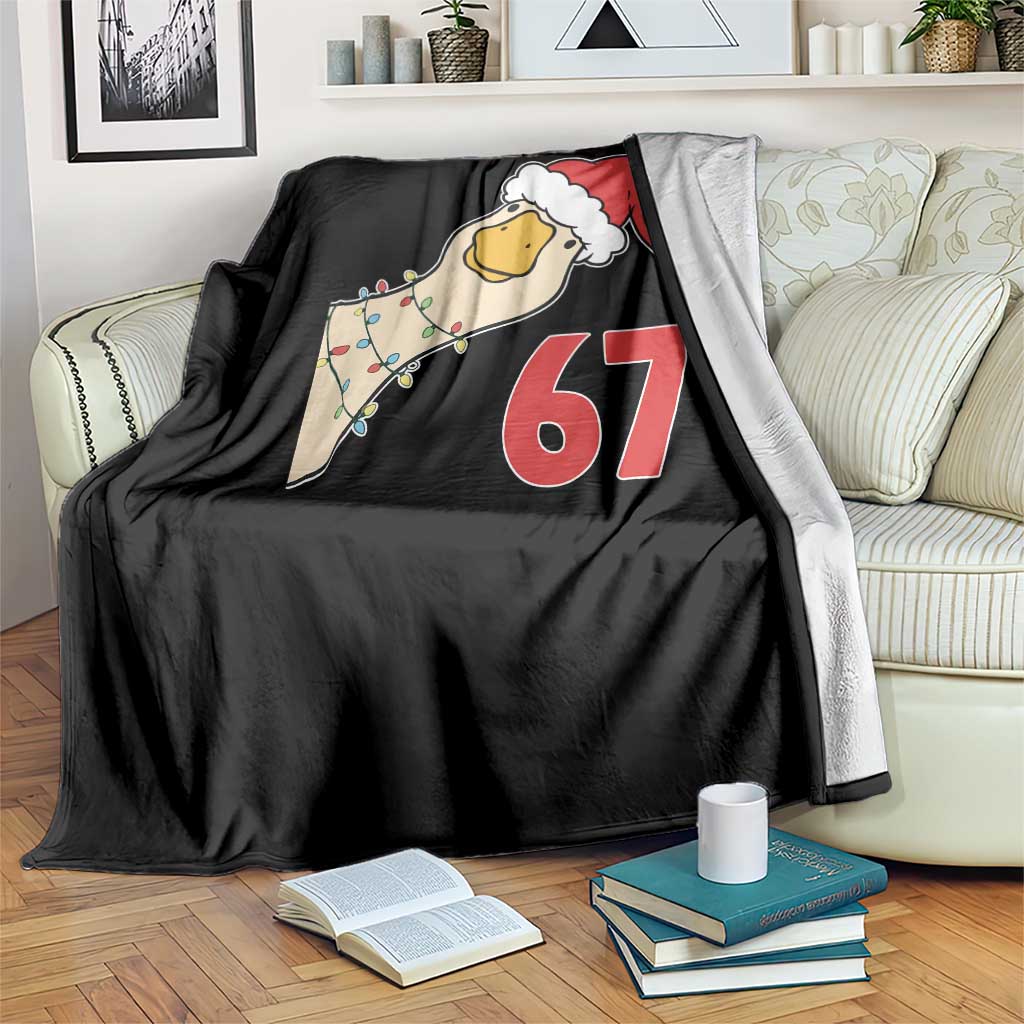 Funny Christmas Silly Goose 67 Meme Festive Holiday Throw Blanket - Wonder Print Shop