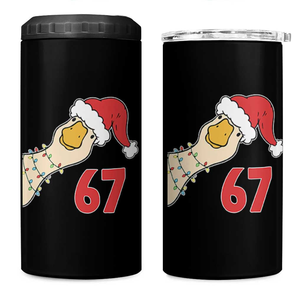 Funny Christmas Silly Goose 67 Meme Festive Holiday 4 in 1 Can Cooler Tumbler - Wonder Print Shop