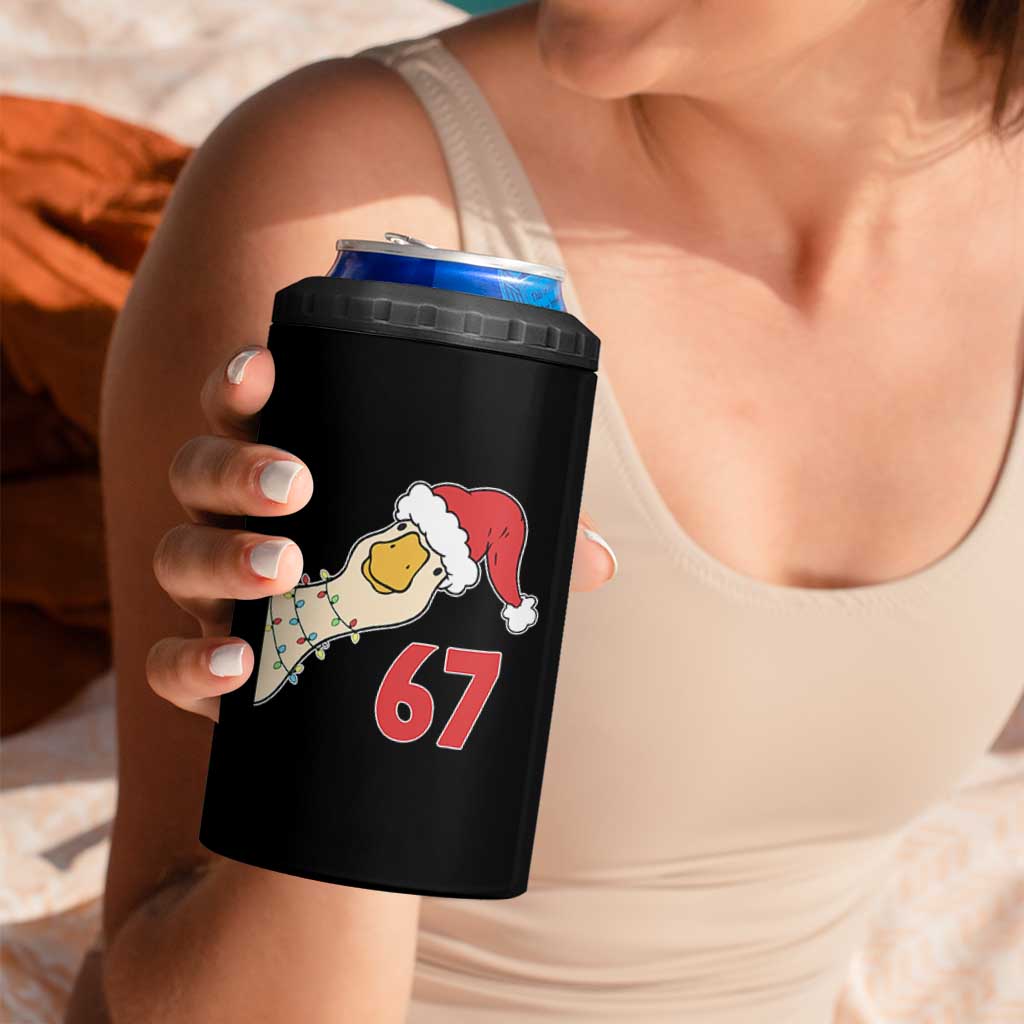 Funny Christmas Silly Goose 67 Meme Festive Holiday 4 in 1 Can Cooler Tumbler - Wonder Print Shop