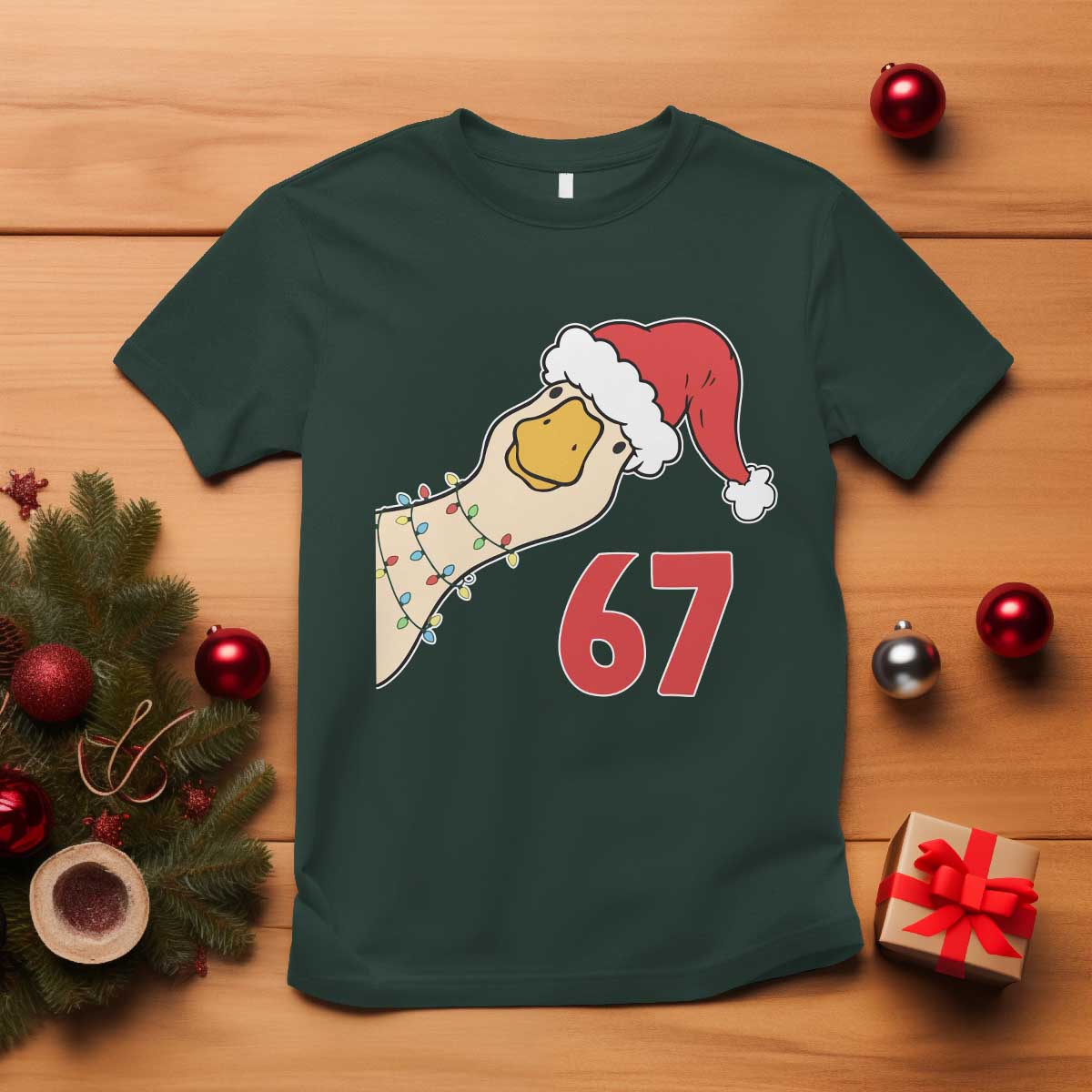 Funny Christmas Silly Goose 67 Meme Festive Holiday T Shirt - Wonder Print Shop
