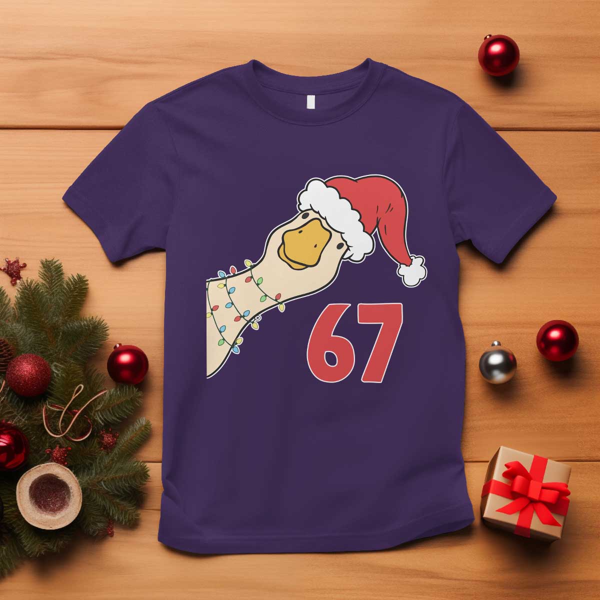 Funny Christmas Silly Goose 67 Meme Festive Holiday T Shirt - Wonder Print Shop