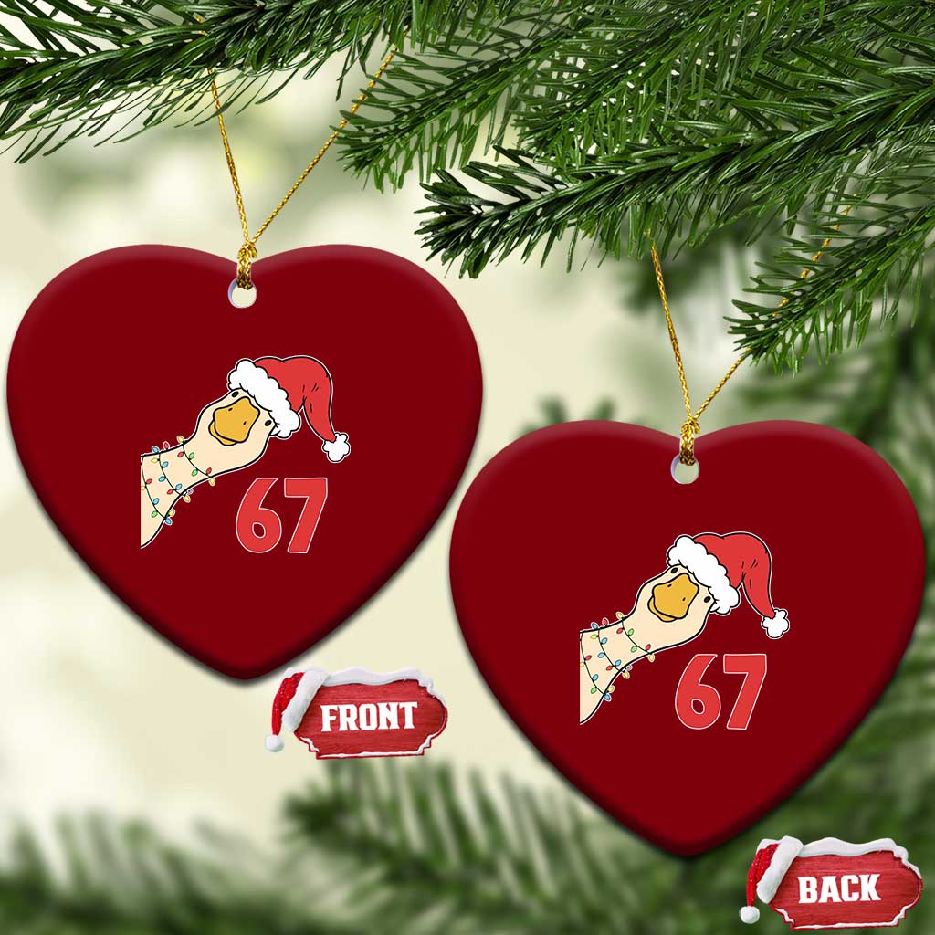 Funny Christmas Silly Goose 67 Meme Festive Holiday Ceramic Ornament - Wonder Print Shop