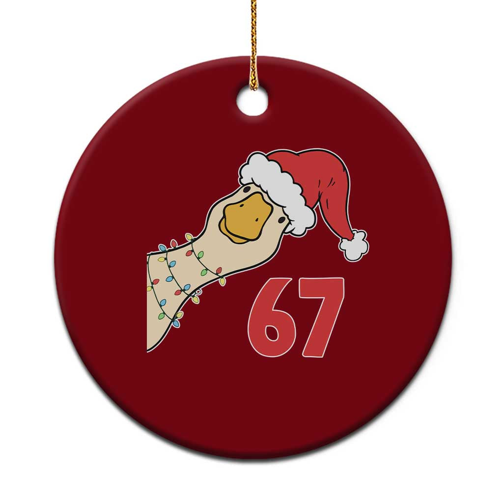 Funny Christmas Silly Goose 67 Meme Festive Holiday Ceramic Ornament - Wonder Print Shop