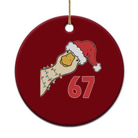 Funny Christmas Silly Goose 67 Meme Festive Holiday Ceramic Ornament - Wonder Print Shop