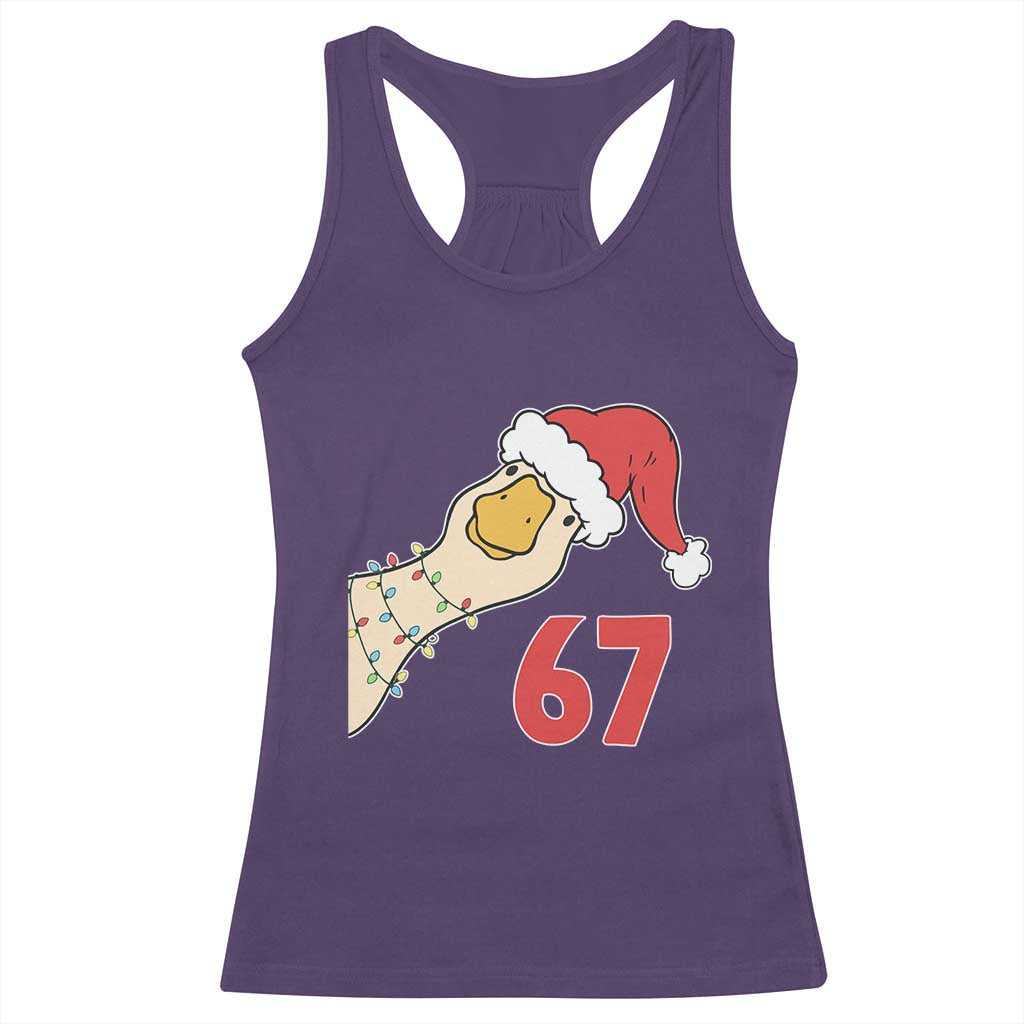 Funny Christmas Silly Goose 67 Meme Festive Holiday Racerback Tank Top - Wonder Print Shop