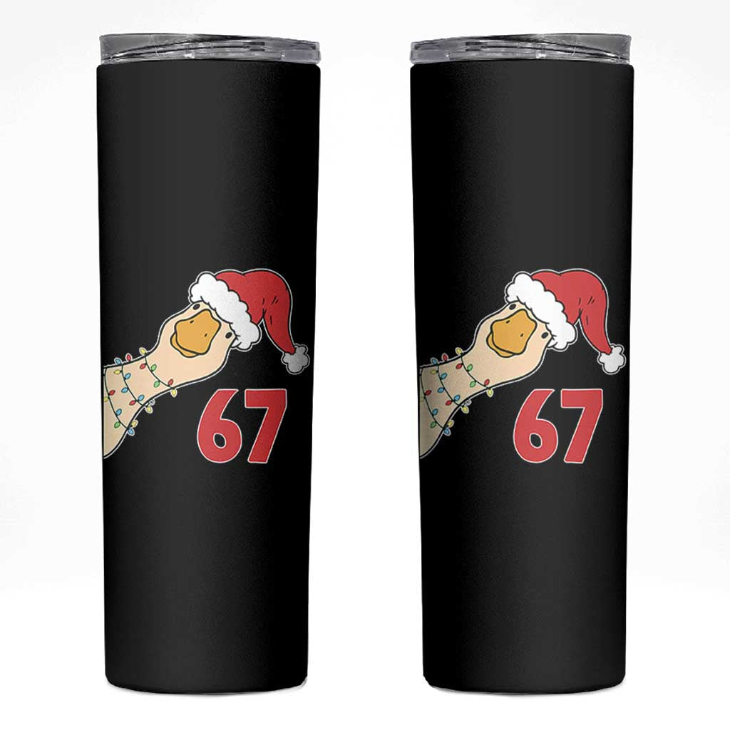 Funny Christmas Silly Goose 67 Meme Festive Holiday Skinny Tumbler - Wonder Print Shop