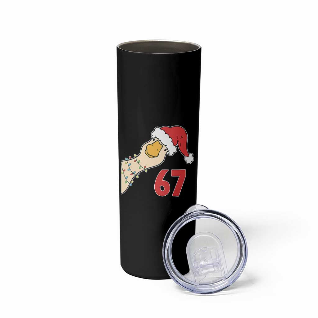 Funny Christmas Silly Goose 67 Meme Festive Holiday Skinny Tumbler - Wonder Print Shop