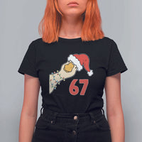 Funny Christmas Silly Goose 67 Meme Festive Holiday T Shirt For Women - Wonder Print Shop