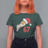 Funny Christmas Silly Goose 67 Meme Festive Holiday T Shirt For Women - Wonder Print Shop