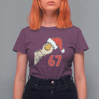Funny Christmas Silly Goose 67 Meme Festive Holiday T Shirt For Women - Wonder Print Shop