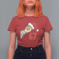 Funny Christmas Silly Goose 67 Meme Festive Holiday T Shirt For Women - Wonder Print Shop