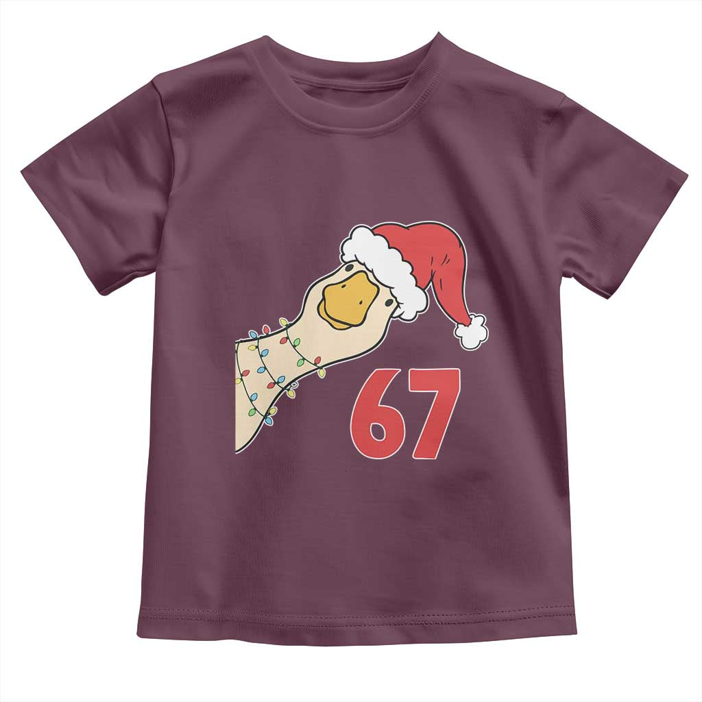 Funny Christmas Silly Goose 67 Meme Festive Holiday Toddler T Shirt - Wonder Print Shop