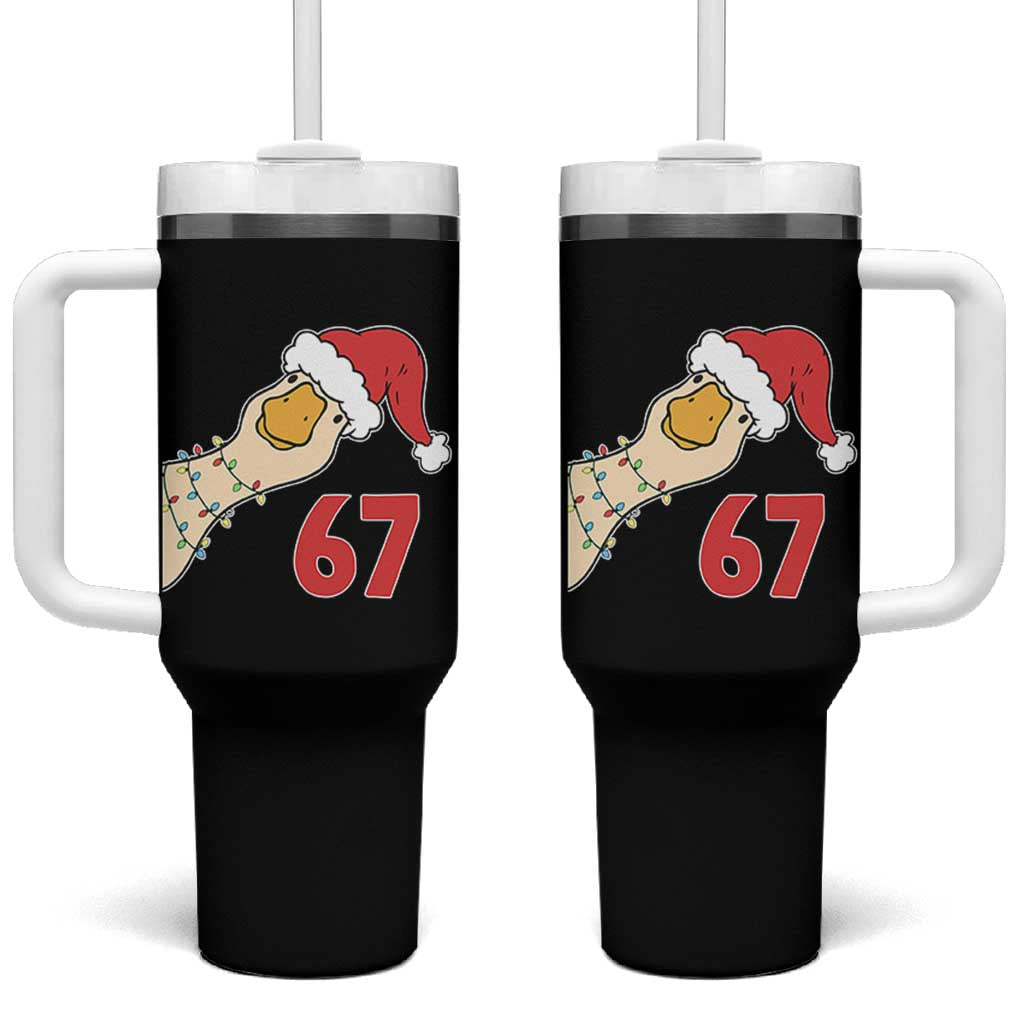 Funny Christmas Silly Goose 67 Meme Festive Holiday Tumbler With Handle - Wonder Print Shop