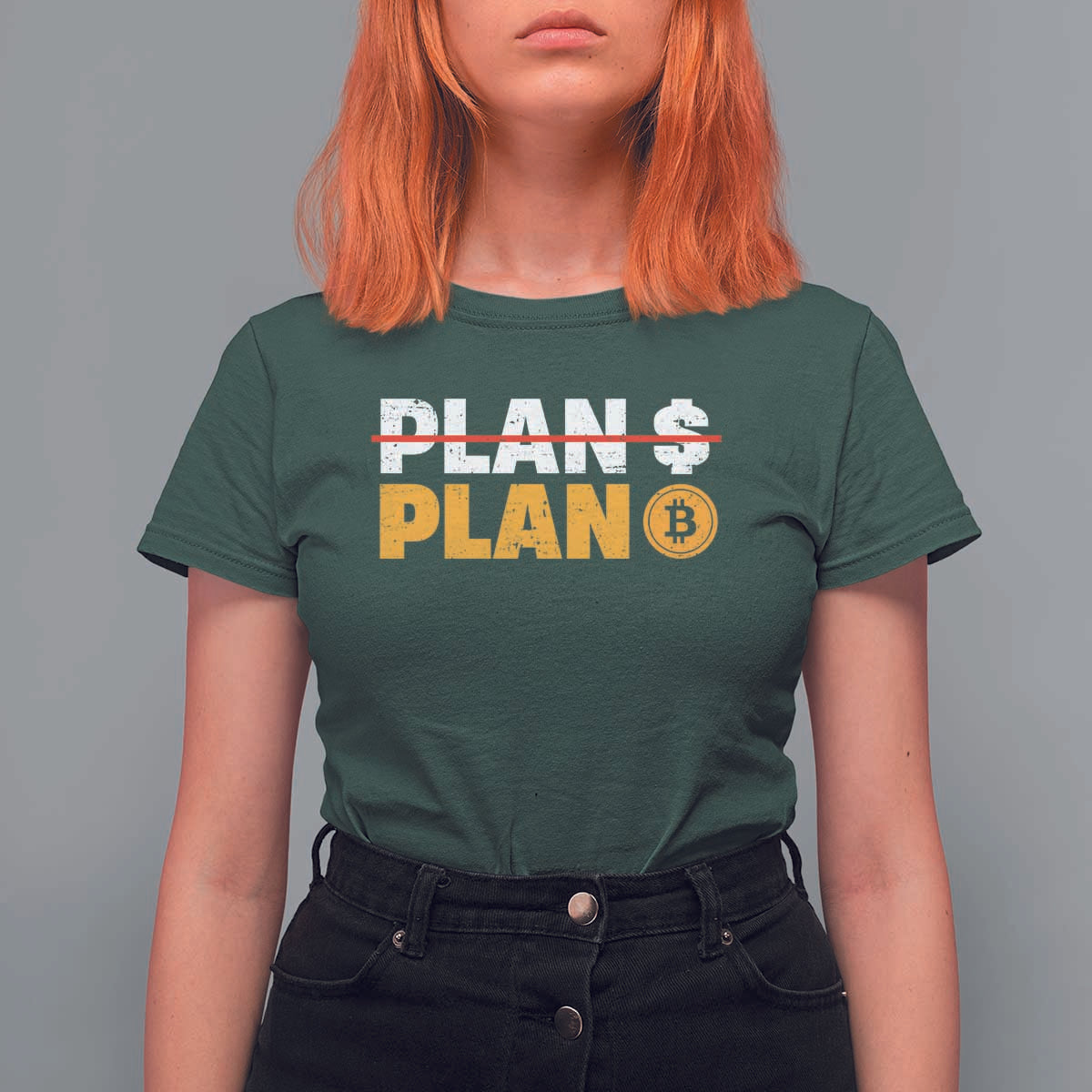 Bitcoin Plan B HODL T Shirt For Women BTC Crypto Currency Traders Blockchain - Wonder Print Shop