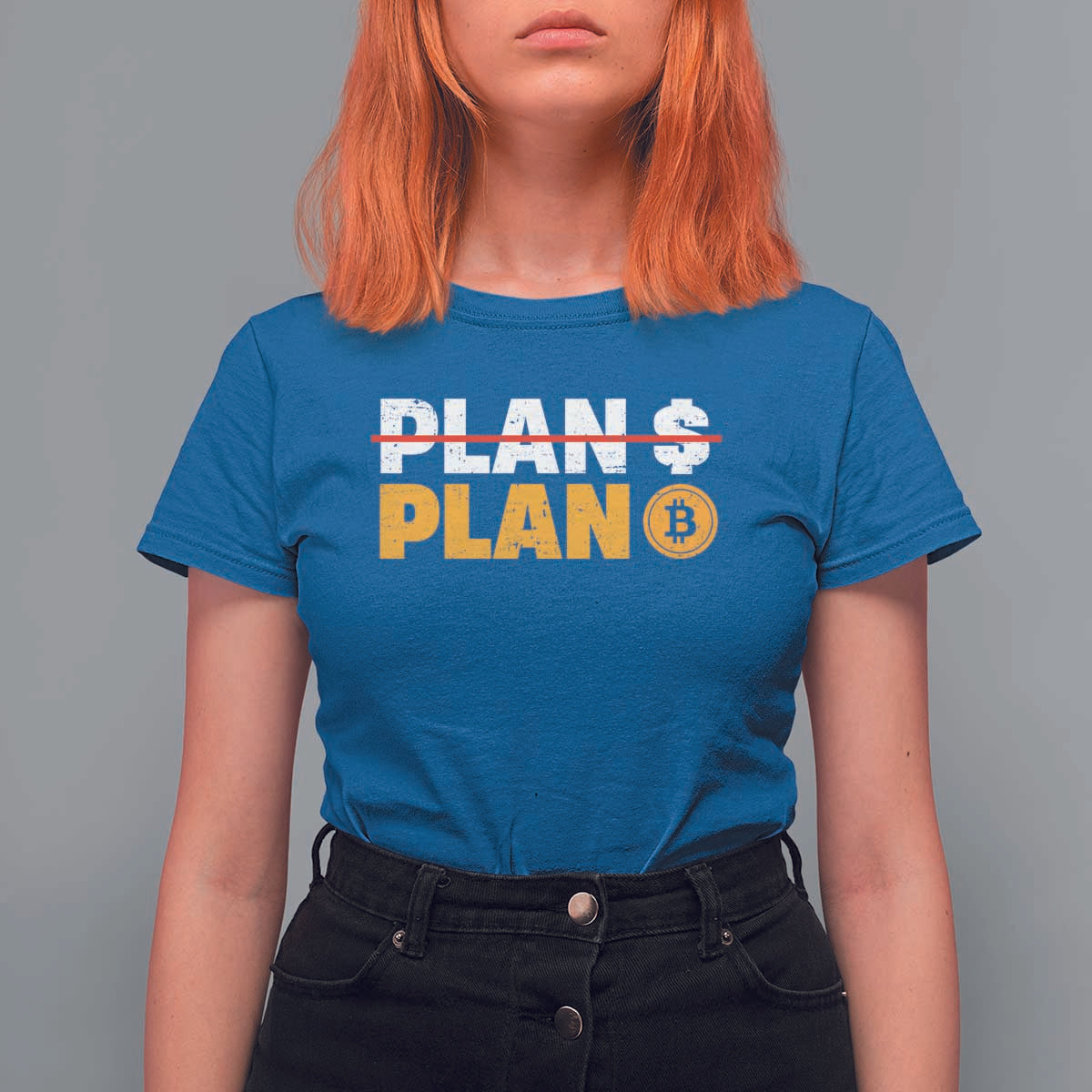 Bitcoin Plan B HODL T Shirt For Women BTC Crypto Currency Traders Blockchain - Wonder Print Shop